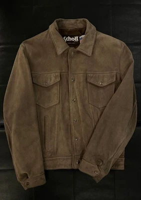 Schott Vintage Suede Leather Jacket Men’s Size 40 US Made Excellent Condition - Image 1 of 4