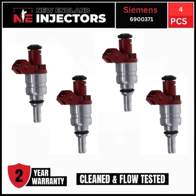 OEM Siemens 6900371 Fuel Injectors Set of 4 for 2000-2004 Volvo S40 V40 Rebuilt - Image 1 of 4