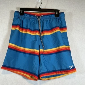 Costume da bagno Speedo uomo retrò multicolore foderato a righe taglia media - Foto 1 di 7