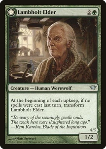 Lambholt Elder // Silverpelt Werewolf [Dark Ascension] Moderately Played Foil - Picture 1 of 1