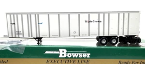 HO BOWSER 40818 53' PLATEWALL ROADRAILER TRIPLE CROWN # 461850 SMALL LOGO - Picture 1 of 2