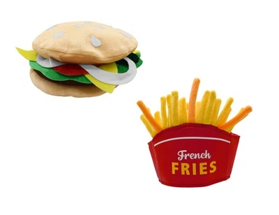 Conjunto de sombrero de hamburguesa con queso y papas fritas de gran tamaño accesorio de disfraz divertido Foto 1 de 4