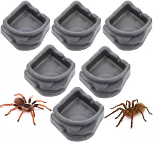 6 Pcs Spider Micro Water Bowl, Small Resin Dish for Tarantula Hermit Crab Spider - Picture 1 of 12