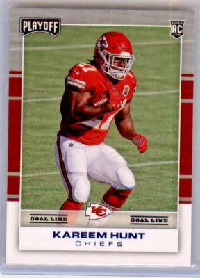 2017 Panini Playoff Rookies Goal Line Kareem Hunt Rookie #216 CHIEFS - Image 1 of 2