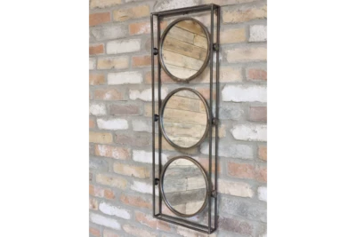 Industrial Mirror With Metal Wall Mounted Distressed Frame - Image 1 of 4