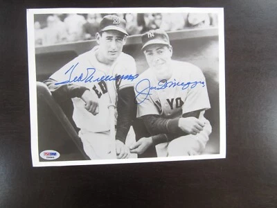 joe dimaggio & ted williams autograph 8 x 10 photo psa/dna New York Yankees  - Image 1 of 4