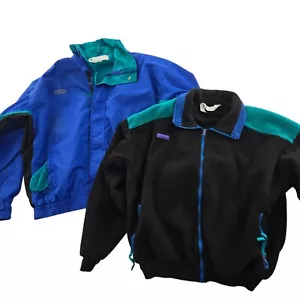 VTG 90s Columbia Jacket Bugaboo 3 In 1 Ski Snow Mens XL Blue Black Teal Retro - Picture 1 of 14