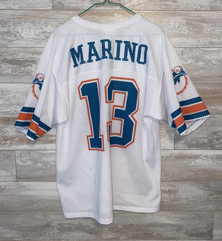 Dan Marino Miami Dolphins Mesh Logo White Jersey Men M 21x27 Cover