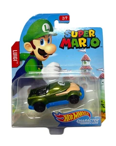 Mattel Hot Wheels Luigi Character Car Super Mario Collection New - Picture 1 of 9