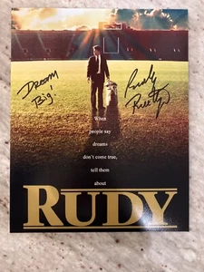 Notre Dame Rudy Ruettiger handsigniertes 8x10 Foto - Bild 1 von 5