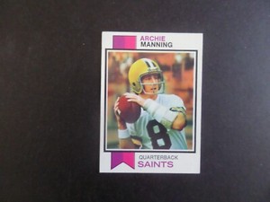1973 TOPPS ARCHIE MANNING SAINTS  FOOTBALL CARD #125 EX  #70