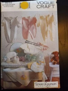 Paquete Layette Recién Nacido Vogue 9232 Patrón diseñado por Teresa Layman - Imagen 1 de 2