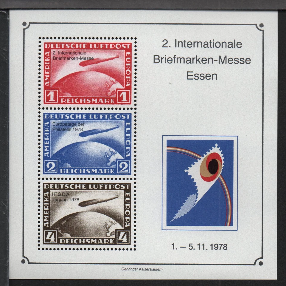 ✔️ GERMANY 3. Reich Graf Zeppelin BLOCK 1978. REPRODUCTION MNH - Image 1 of 1