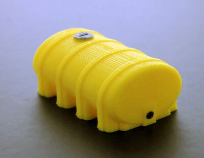 1:64 YELLOW ELLIPTICAL LEG TANK PLASTIC 3D TO SCALE DIORAMA PART - Image 1 of 2