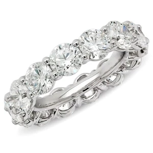 Lab Grown Diamond Eternity Ring D-E VS1-VS2 18K White Gold 6.48cttw Size 8 - Picture 1 of 4