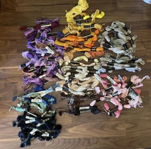 Lot Of 90+ Vintage & New Embroidery Skeins DMC Coats Clark READ Thread Cotton - Picture 1 of 9