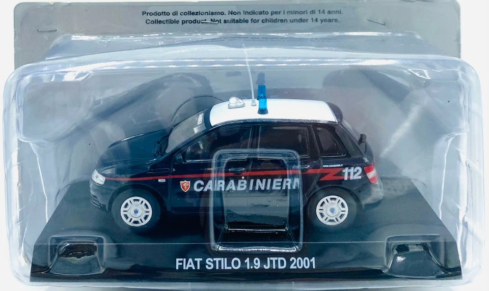 EBOND Modellino Fiat Stilo 1.9 JTD - 2001 - Carabinieri - Die cast - 1:43 - 0177 - Immagine 1 di 1