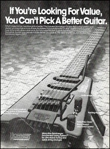 Anuncio de guitarra sin cabeza Hohner Steinberger sistema de afinación de doble bola anuncio - Imagen 1 de 3