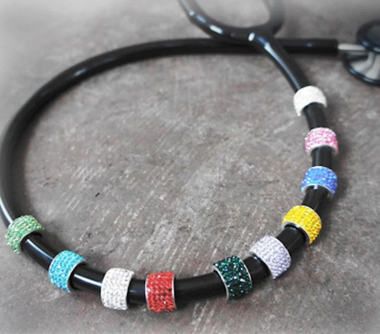 Prestige Medical - CharMED™ Crystal Stethoscope Charms, 130 Assorted Styles - Image 1 of 1