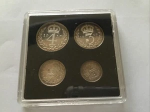 1918 George V. Maundy Very Fine Detail B.U.N.C Grade AS STRUCk In Case - Picture 1 of 8