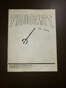 Stern TRIDENT Original Pinball Manual - Picture 1 of 4