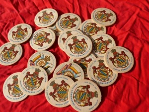 Vintage Twenty One (21) Two Sided LOWENBRAU BEER COASTERS 4" Diameter Unused - Picture 1 of 3