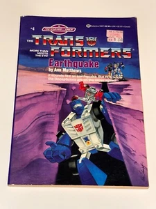 Transformers Earthquake Find Your Fate Junior #4 Book 1st Edition Ann Matthews - Picture 1 of 3