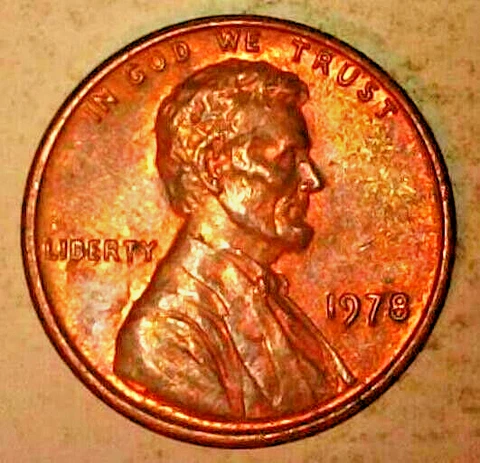 1978 P (1c) Copper 1 Cent US Coin Lincoln Memorial Penny Circulated Added Bonus Cover