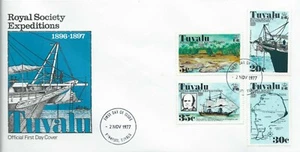Tuvalu 1982 Royal Society Expeditions FDC First Day Cover Dredging Chart Darwin - Picture 1 of 1