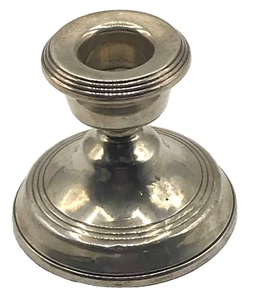 Antique Sterling Silver Coronation Candlestick Holder 1952 MADE IN ENGLAND - Picture 1 of 4