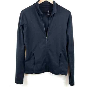 Prana Jet Black Full Zip Lightweight Athleisure Jacket Women’s L - Picture 1 of 10