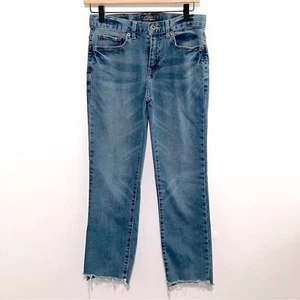 Lucky Brand Jeans Girls Size 14 Classic Straight Frey Hem - Picture 1 of 10