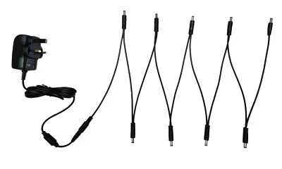 EPPS ADAPTADOR DE FUENTE DE ALIMENTACIÓN PEDAL EFECTO GUITARRA 9V 6 7 8 9 CADENA MARGARITA PLOMO PDC8A MOOER