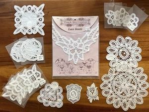 WIMPOLE STREET CREATIONS Spitzeneinsatz Deckchen Battenburg Sortiment 16 Teile 90’er - Bild 1 von 17