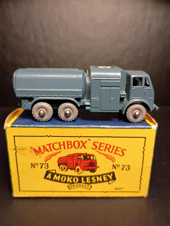 Matchbox#73A RAF 10 Ton Pressure Refueller 1959 Second Casting Solid Orig B4 Box - Image 1 of 4