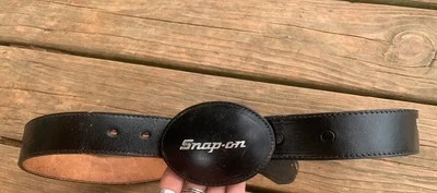 Cinturón de cuero negro raro vintage a presión talla 34-38 Eagle Bird Foto 1 de 4