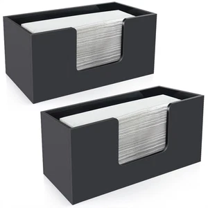 2er Pack Papierhandtuch Halter Arbeitsplatte, Acryl Badezimmer Papier Handtuch Halter, Bla... - Bild 1 von 7