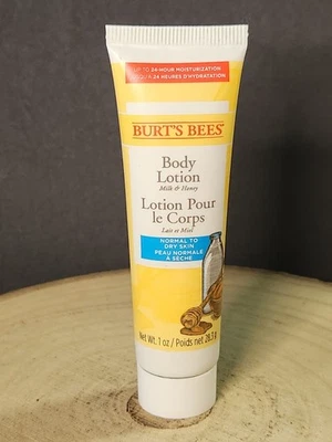 Burt's Bees 身体乳液 含牛奶和蜂蜜 ~ 1 盎司 ~ 正常至干性肌肤 全新未拆封 — 第 1/4 张图片