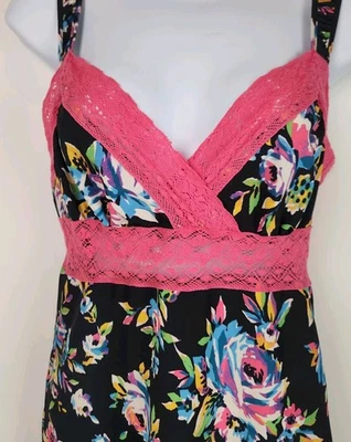 Betsey Johnson Babydoll Dress Sz XS  Floral Coquette Whimsigoth Y2K New - Image 1 of 4