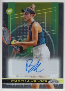Tenis cromado Topps 2024 Isabella Kruger certificado autógrafo emisión automático TCA-IKR - Imagen 1 de 2