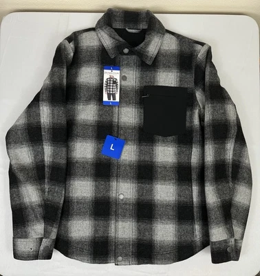 Pendleton Wool Button Up & Zip Jacket Men’s Size Large Grey Black New with Tags - Image 1 of 4