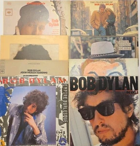 Bob Dylan Vinyl Record Lot (8) - Freewheelin ~ Desire ~ New Morning - Foto 1 di 21
