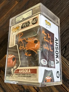 Rosario Dawson Signed/Inscribed Funko Pop Star Wars Ahsoka PSA Authentic Encap - Picture 1 of 7