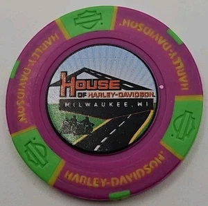 HOUSE OF HARLEY DAVIDSON OF MILWAUKEE, WISCONSIN DEALERSHIP POKER CHIP NEW - Picture 1 of 2