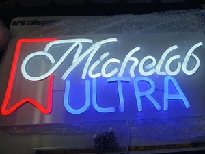 Michelob Ultra Neon Beer Sign Bar Light Cave Wall Lamp Pub LED Mancave Decor - Picture 1 of 9