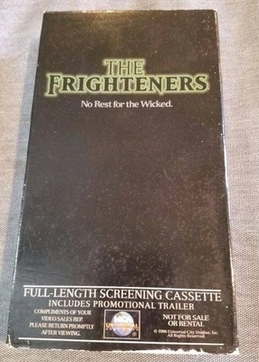 The Frighteners VHS 1996 Promotional Black Cover W/Promo Trailer RARE  - Image 1 of 4