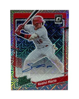 2023 Donruss Optic Noelvi Marte Mojo Prizm #RPS-NM Rookie Auto #’d /25 RC Reds - Image 1 of 3