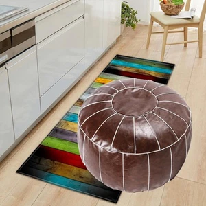 Unstuffed Footstool Pouf Cover Storage Ottoman 30cm Ottoman Cover for Living - Picture 1 of 8
