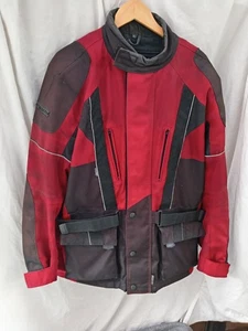 Frank Thomas Aqua Pore Waterproof Motorcycle Jacket Size XL Red/Black - Picture 1 of 12