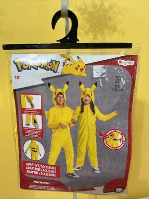 New Disguise POKEMAN PIKACHU Adaptive/Accessible Costume Dress Up Size L 10-12 - Image 1 of 4